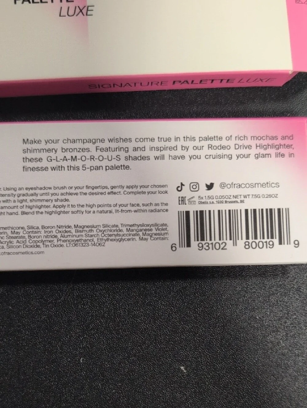 OFRA Signature Palette Luxe Eyeshadow - Pink & White Packaging